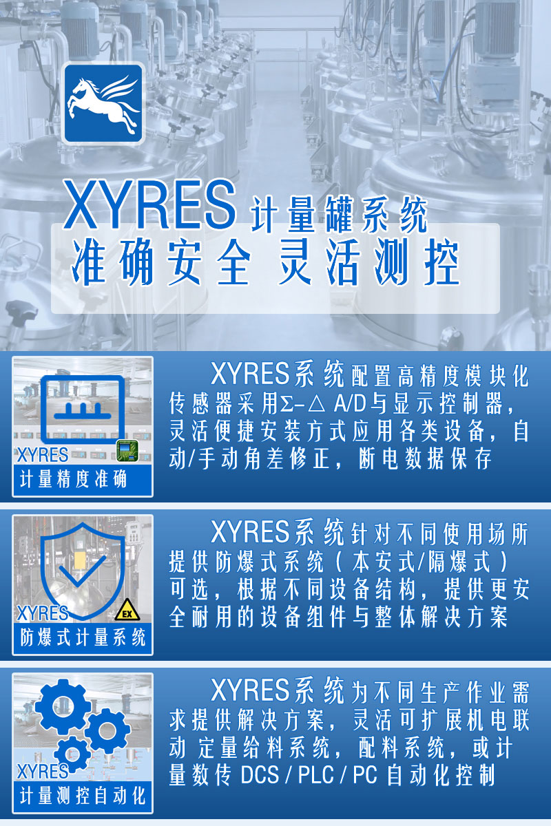 XYRES電子稱重式計量罐系統(tǒng) 特點